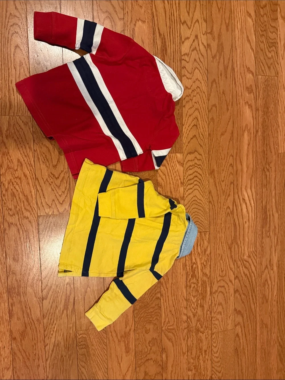 2 Ralph Lauren Kids Rugby Polo Duo - Red & Yellow Stripes